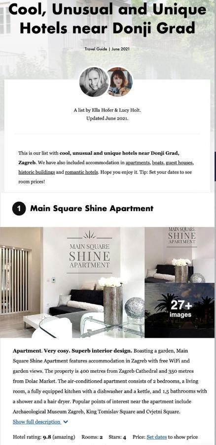 Luxurios And Historic Apartment "Shine" - Right On The Main Square ซาเกร็บ ภายนอก รูปภาพ